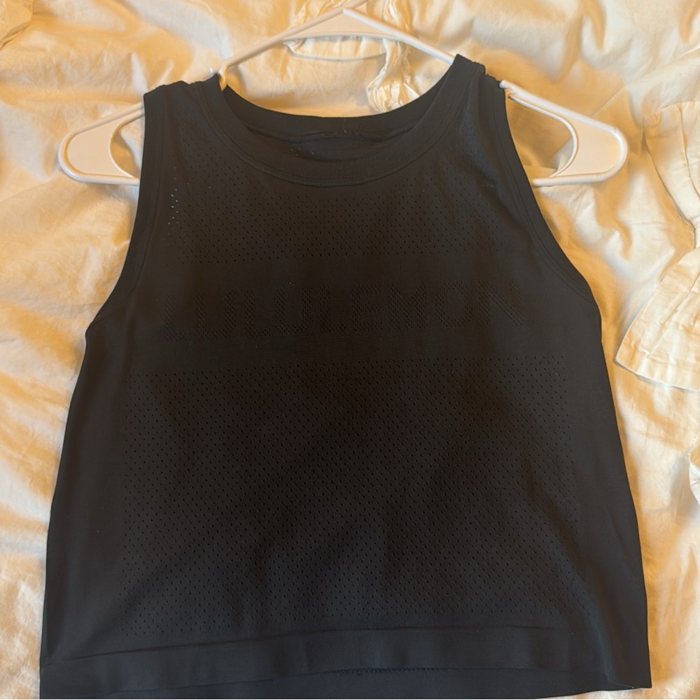 Lululemon Athletica Black Crop Tank Top
